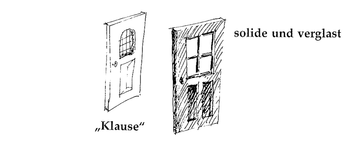 Eine Muster Sprache 237 SOLIDE TÜREN MIT GLAS