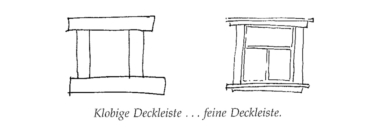 Eine Muster Sprache 240 SCHMALE DECKLEISTE